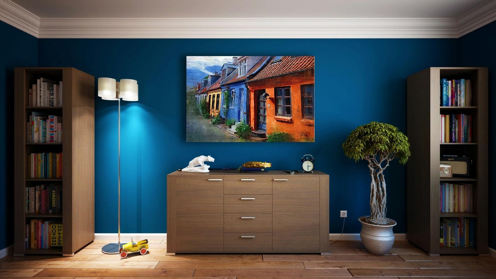 Estudio color azul